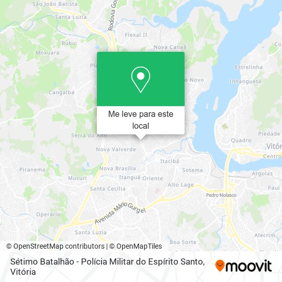 Sétimo Batalhão - Polícia Militar do Espírito Santo mapa