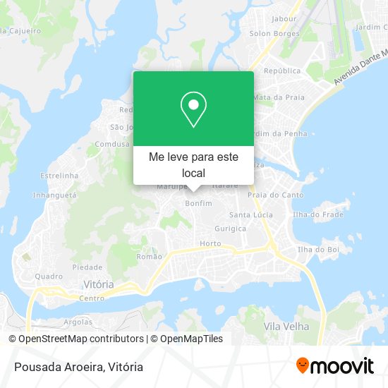 Pousada Aroeira mapa
