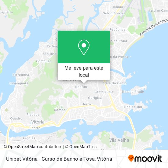 Unipet Vitória - Curso de Banho e Tosa mapa