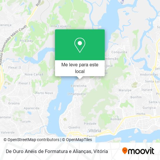 De Ouro Anéis de Formatura e Alianças mapa