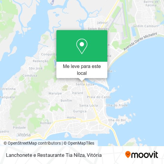 Lanchonete e Restaurante Tia Nilza mapa