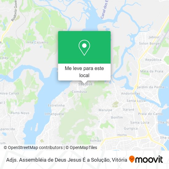 Adjs. Assembléia de Deus Jesus É a Solução mapa