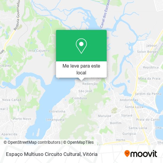 Espaço Multiuso Circuito Cultural mapa