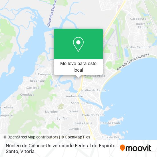 Núcleo de Ciência-Universidade Federal do Espírito Santo mapa