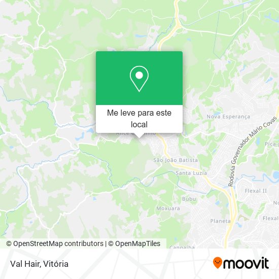 Val Hair mapa