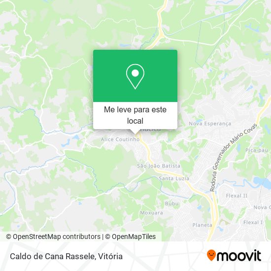 Caldo de Cana Rassele mapa