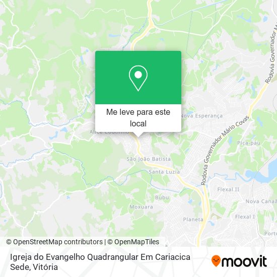 Igreja do Evangelho Quadrangular Em Cariacica Sede mapa