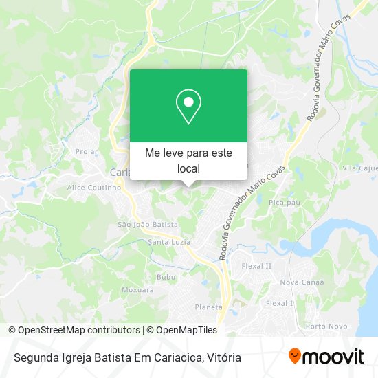 Segunda Igreja Batista Em Cariacica mapa