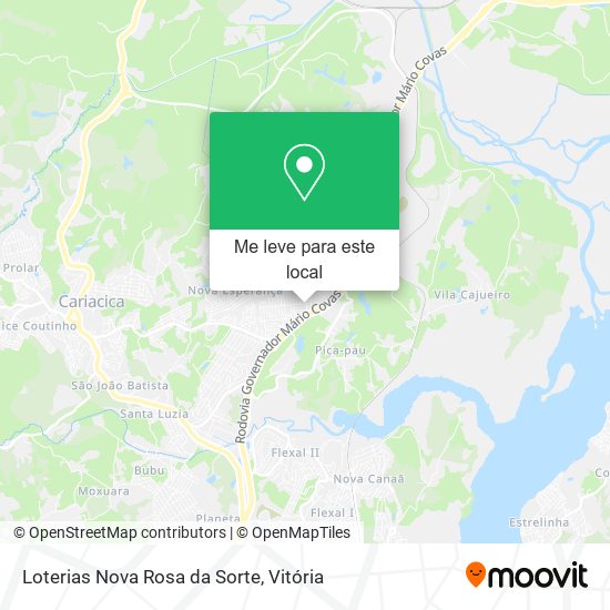 Loterias Nova Rosa da Sorte mapa