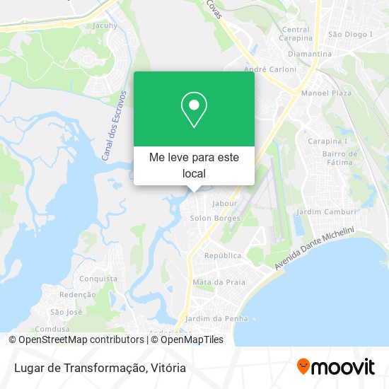 Lugar de Transformação mapa