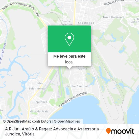 A.R.Jur - Araújo & Regetz Advocacia e Assessoria Jurídica mapa