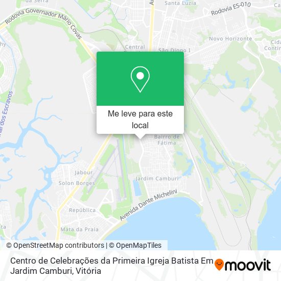 Centro de Celebrações da Primeira Igreja Batista Em Jardim Camburi mapa