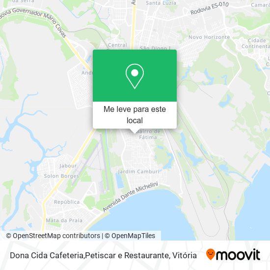 Dona Cida Cafeteria,Petiscar e Restaurante mapa