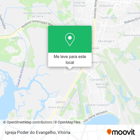 Igreja Poder do Evangelho mapa