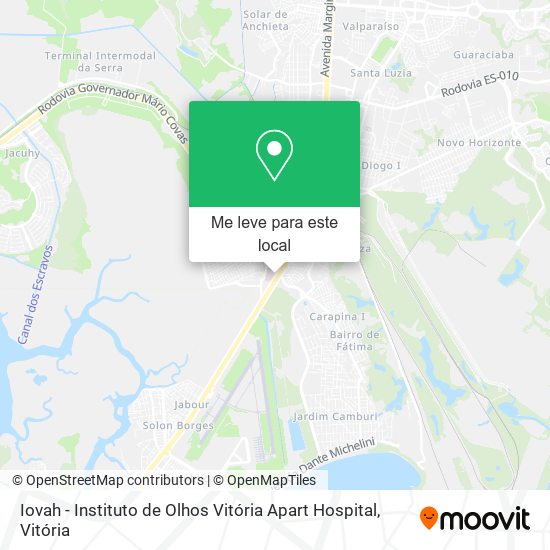 Iovah - Instituto de Olhos Vitória Apart Hospital mapa