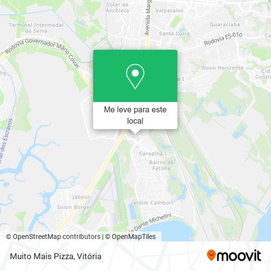 Muito Mais Pizza mapa