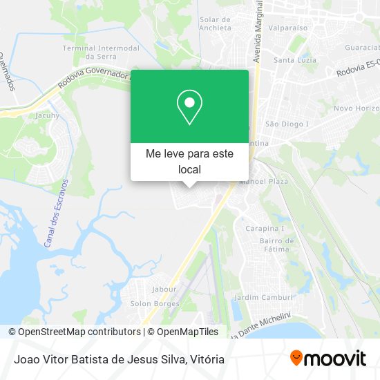Joao Vitor Batista de Jesus Silva mapa