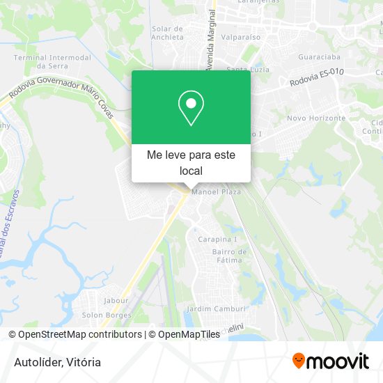 Autolíder mapa