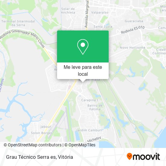 Grau Técnico Serra es mapa