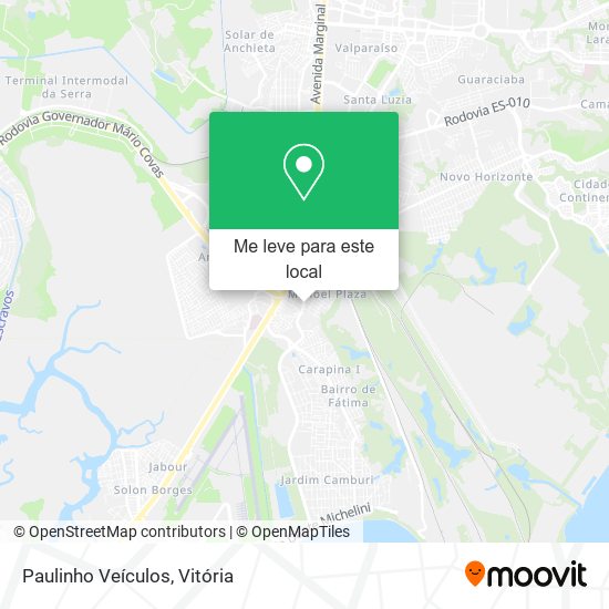 Paulinho Veículos mapa