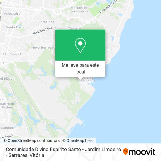 Comunidade Divino Espírito Santo - Jardim Limoeiro - Serra / es mapa
