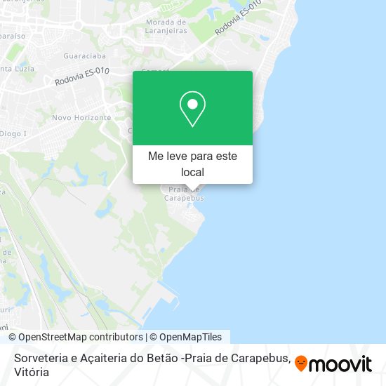Sorveteria e Açaiteria do Betão -Praia de Carapebus mapa