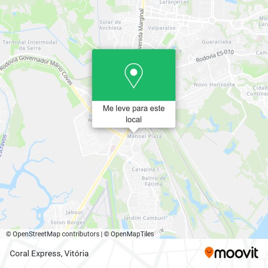Coral Express mapa