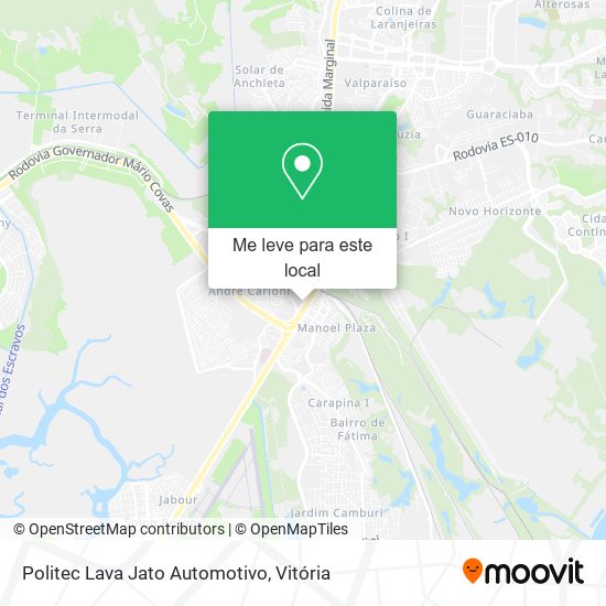 Politec Lava Jato Automotivo mapa