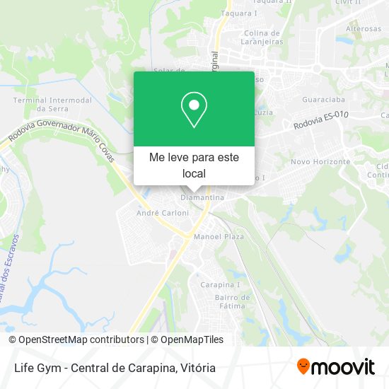 Life Gym - Central de Carapina mapa