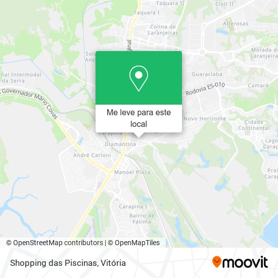 Shopping das Piscinas mapa