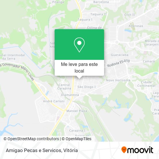 Amigao Pecas e Servicos mapa