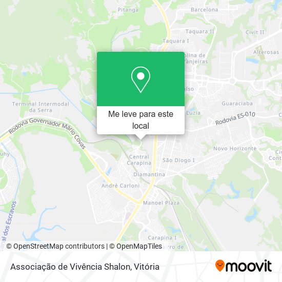 Associação de Vivência Shalon mapa
