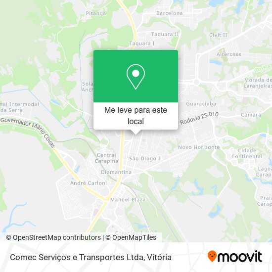 Comec Serviços e Transportes Ltda mapa