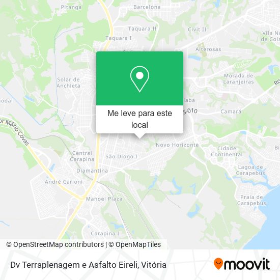 Dv Terraplenagem e Asfalto Eireli mapa