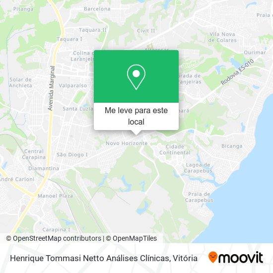 Henrique Tommasi Netto Análises Clínicas mapa