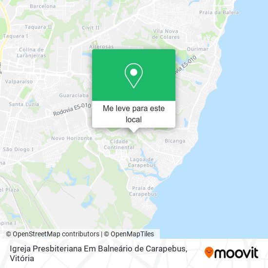 Igreja Presbiteriana Em Balneário de Carapebus mapa
