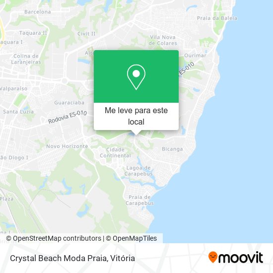 Crystal Beach Moda Praia mapa