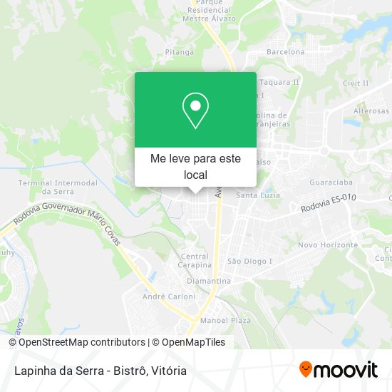 Lapinha da Serra - Bistrô mapa