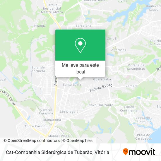 Cst-Companhia Siderúrgica de Tubarão mapa