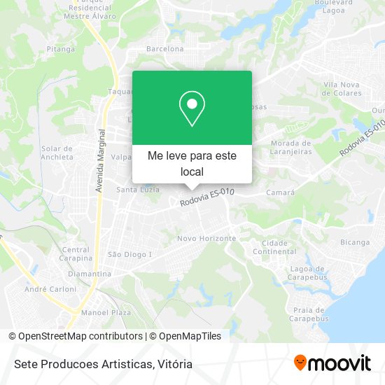 Sete Producoes Artisticas mapa