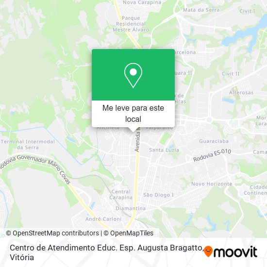 Centro de Atendimento Educ. Esp. Augusta Bragatto mapa