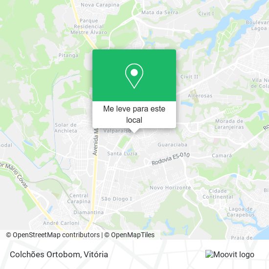 Colchões Ortobom mapa