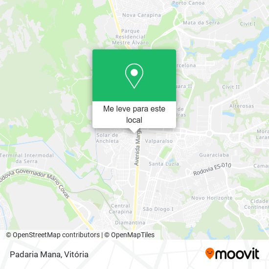 Padaria Mana mapa