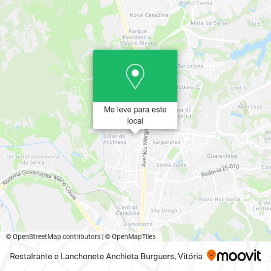 Restalrante e Lanchonete Anchieta Burguers mapa