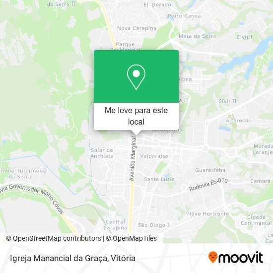 Igreja Manancial da Graça mapa