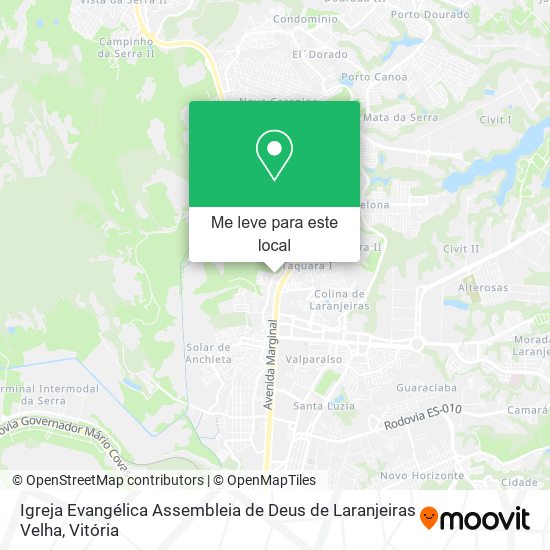 Igreja Evangélica Assembleia de Deus de Laranjeiras Velha mapa
