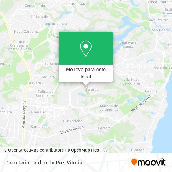 Cemitério Jardim da Paz mapa