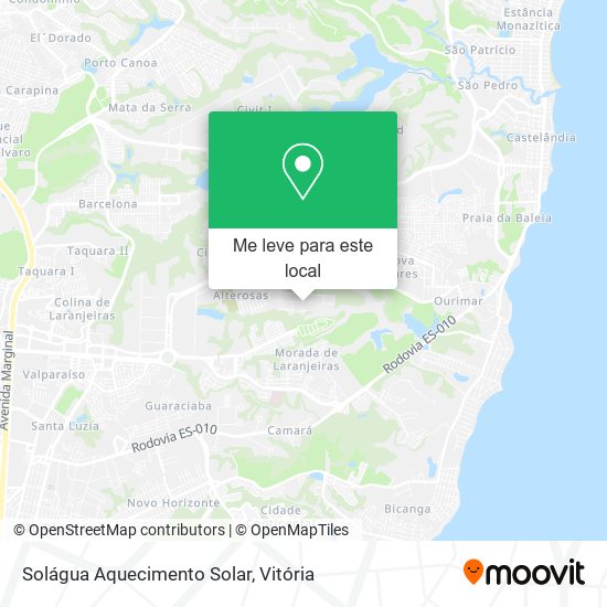 Solágua Aquecimento Solar mapa