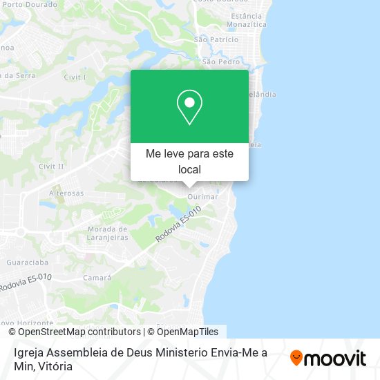 Igreja Assembleia de Deus Ministerio Envia-Me a Min mapa