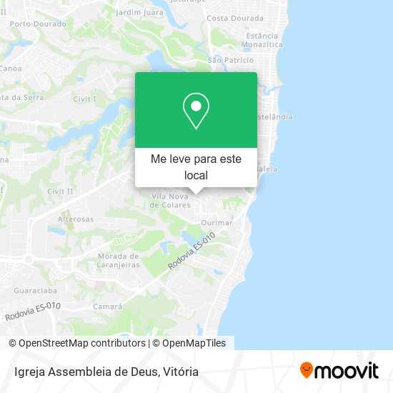 Igreja Assembleia de Deus mapa